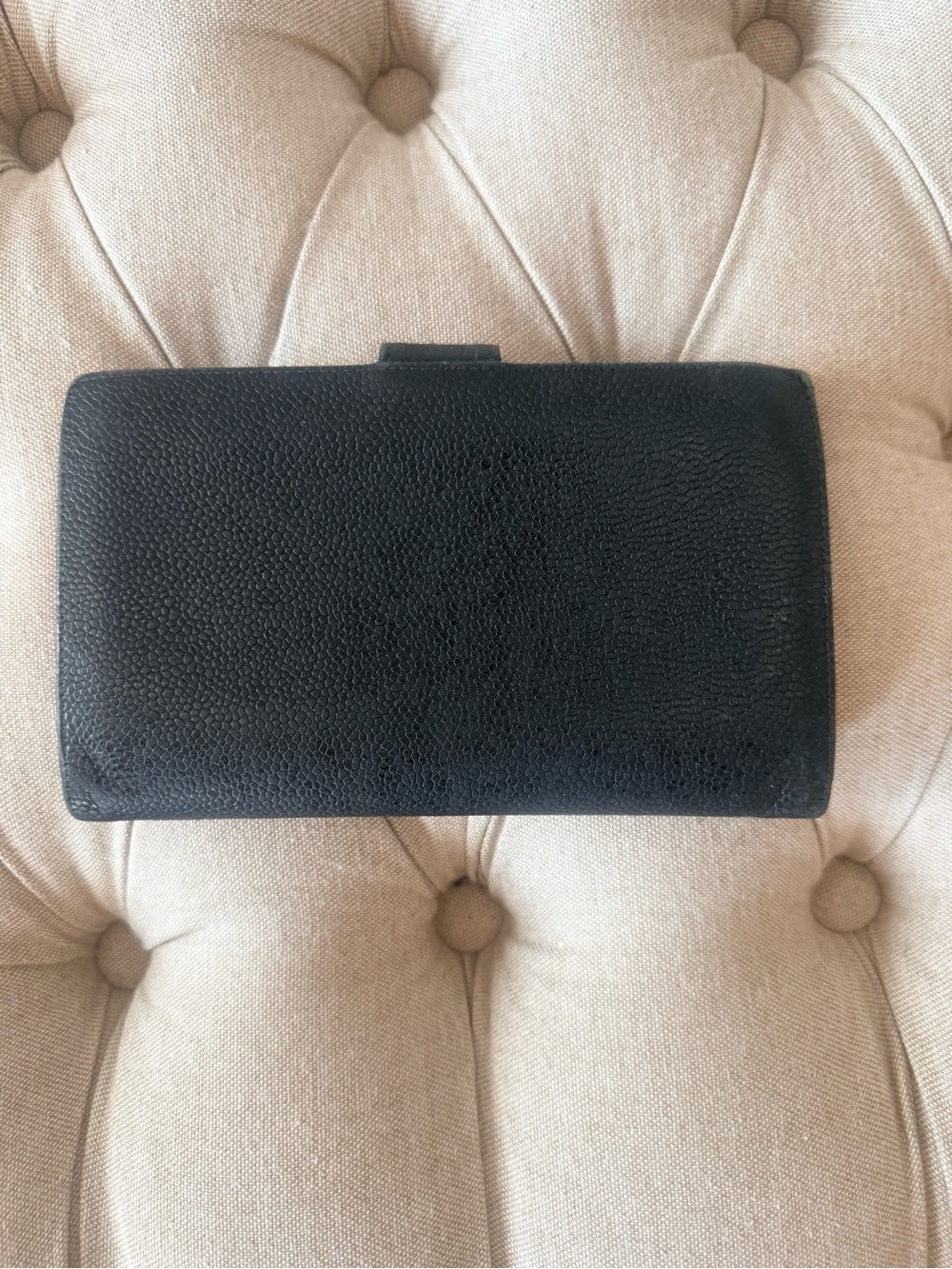CHANEL Vintage Black Caviar Timeless CC Long Bifold Wallet with Card - Picture 2 of 15